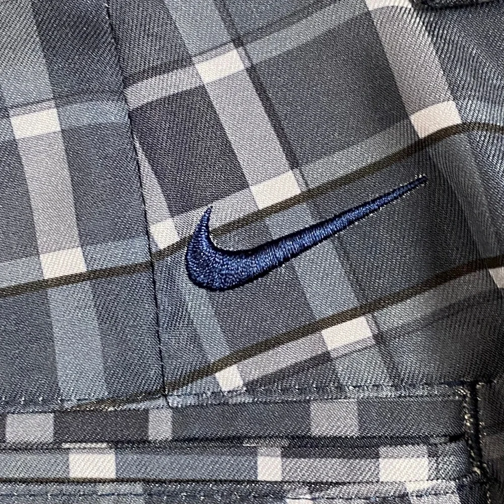 Nike Mens Golf Shorts Size 36 Blue Plaid‎ Dri-FIT Standard Fit Performance